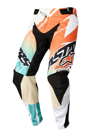 Pantaloni Cross Alpinestars Techstar Bianco-Arancio 28