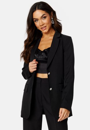 VILA Kammas Deco Loose Blazer Black Klær