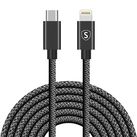 SiGN USB-C till Lightning-kabel 2.1A, 3m - Svart