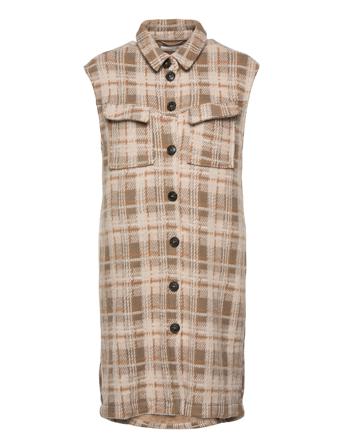 Lnsilje Vest Overshirts Beige Lounge Nine