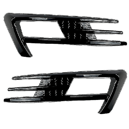 Til Golf 7 Mk7 2014 2015 2016 2017 Forlygtegitter Forlygteøjenbryn Dæksler Sort