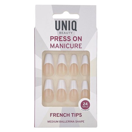 UNIQ Kunstige Negle med Lim French Tips, Makeup, Kunstige Negle Og Tilbehør, Kunstige Negle