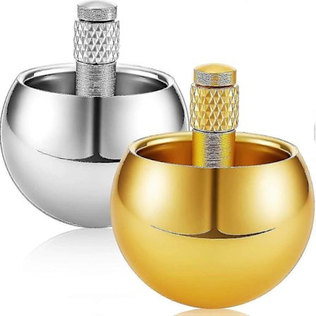 2 Stk. Metal Snurretop Metal Flip Over Top Børne Snurretop Legetøj (guld, sølv) A