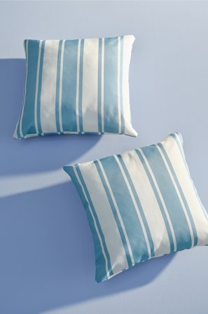 Jotex - 2-pakke Pute Dueblå stripe - MENTON - Kjøp Puter & sitteputer hos Jotex