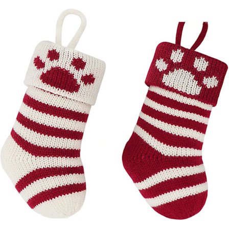 Mångsidig Julgodis Stickad Strumpa Träd Hängande Prydnadstillbehör För Nyårsfestival Högtidsdekorationer