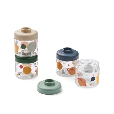 LIEWOOD Dominique BabyFood Tritan Box 4-Pak Arctic Sea / Ocean view, Børn & Forældre, Service, Tallerkener Og Skåle