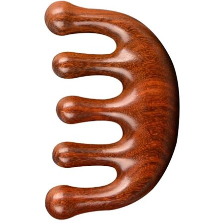 Massagekammar i trä och sandelträ - kammar för huvudets meridianer - gua sha-massageapparater