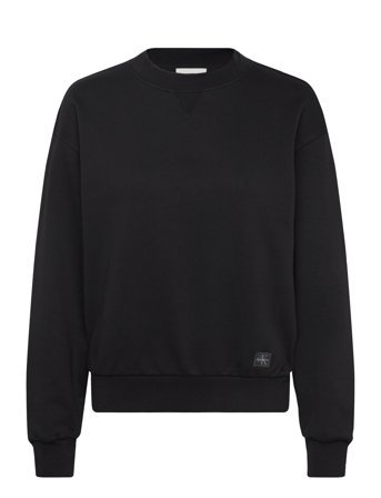 A- Ls Badge Logo Terry Crew Nk Black Calvin Klein Jeans