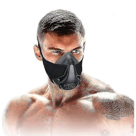 Højdemaske, Træningsmaske til mænd for at forbedre lungekapaciteten, 24 niveauer af åndedrætsmodstand Fitnessmaske til at opgradere udholdenhed, til 