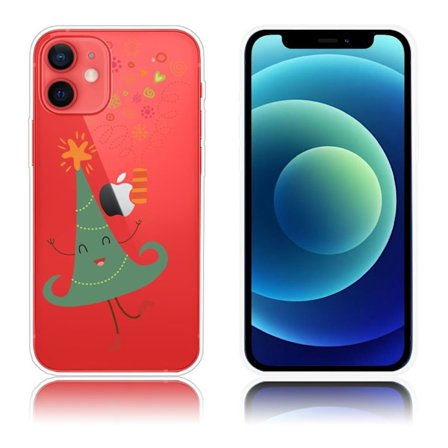 Christmas iPhone 12 Mini fodral - jul träd Setting off Fireworks