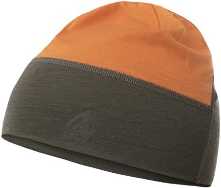 Aclima - LightWool 140 Hunting Beanie metsästyspipo - Oranssi/Maastonvihreä