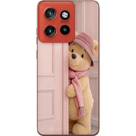 Yhteensopiva Puhelinkuori Motorola Edge 50 Neo Beige nalle hunaja ja huivi vaalea lämmin suunnittelu romanttinen pastellityyli kaunis ja harmoninen