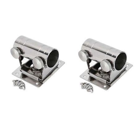 Parasol Balkonbeslag Rustfrit Stål Fiskekoffert Justerbar Paraplyholder Væghængt Fiskeri