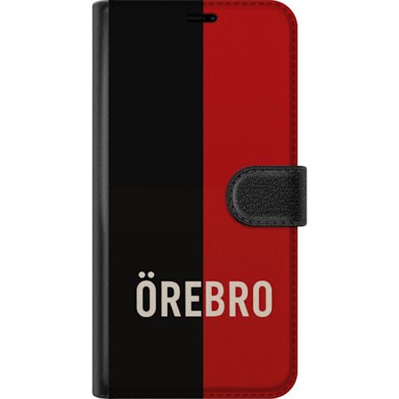 Yhteensopiva Lompakkokotelo Asus ROG Phone 7 Örebro Tekstisuunnittelu valkoisella typografia mustalla ja punaisella jaettu tausta jääkiekon inspiroima