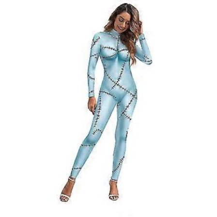 Naisten Halloween 3D-painettu Painajainen ennen joulua Sally-asu Body Jumpsuit Cosplay Juhlat Hieno puku -NMAOV(M A)