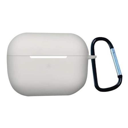 1,3 mm AirPods Pro 2 silikonfodral med spänne - Vit