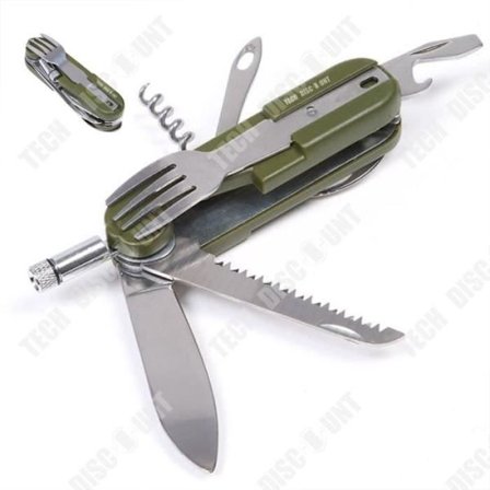 Camping Service LED - TD - Rustfrit Stål - Sammenklappelig - 10.5x3x3 cm - Unisex