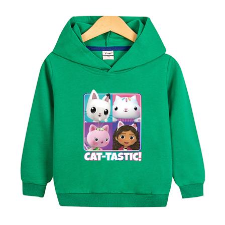 Hoodies Gabby's Dollhouse Pullover Takki Kappa Lahja Vihre 130cm Green