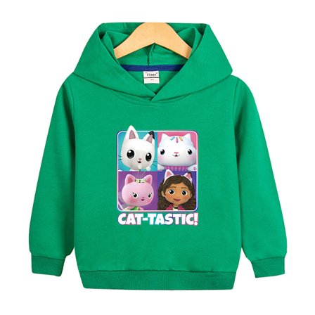 Hoodies Gabby's Dollhouse Pullover Jacka Kappa Present Grön
