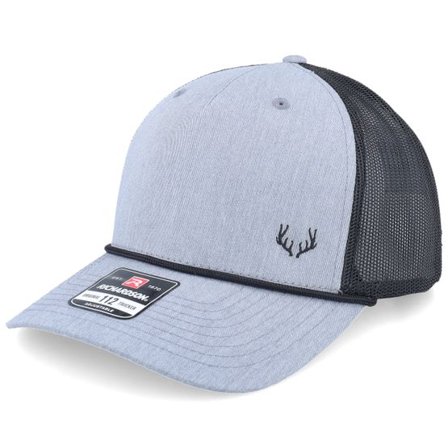 Hunter - Grå trucker Keps - Tiny Deer Antlers 112fpr Heather Grey/Black Rope A-Frame Trucker @ Hatstore