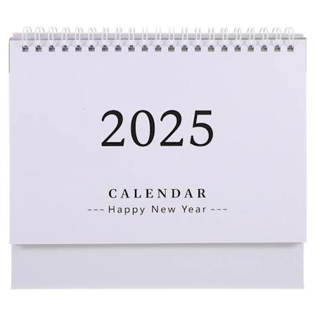 Kalender Desk Dekorationer 2025 Desktop 2024 Notebook 1900X1650x800cm Kontorstillförsel Vit Liten Stående Månad White