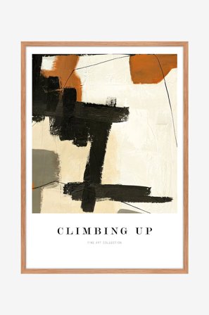 Malerifabrikken - billede Climbing up, Eg Ramme - Beige - Billeder - Fra Homeroom