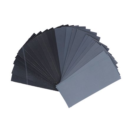 Sandpapir Tørr Vått Sandpapir 120 til 3000 Grit Vanntett Sett Kit for Polering Sliping 42Pcs/Set