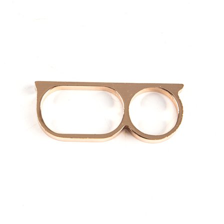 Personality Hyperbole Ring For Men Double Knuckle Blogger Two F