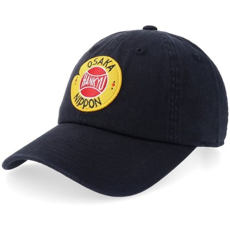 American Needle - Svart unconstructed Caps - Hankyu Braves Ballpark Black Dad Cap @ Hatstore