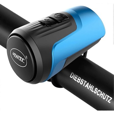 Elektrisk cykelklokke, 125db tyverialarm høj elektrisk cykelhorn til voksne med 1 lydtilstand, USB genopladelig vandtæt til MTB/BMX/scooter