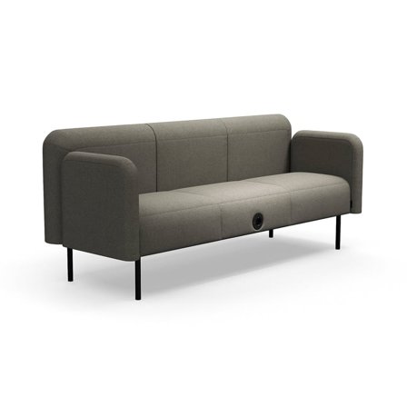 Soffa VARIETY, 3-sits, USB-C/220V-uttag, tyg Pod CS, taupe