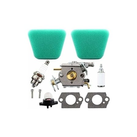 Kaasutin tiivisteellä, ilmansuodatin, polttoainesuodatin ja sytytystulppa Partner 350 351 352 370 371 390 391 401 420 422, McCulloch Mac Cat 335 435 