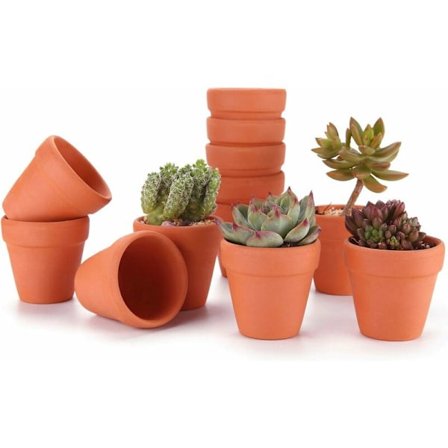 12 st inomhus/utomhus blomkrukor 8 cm miniterrakotta kruka för kaktus suckulenta växter blomsterodling dekoration bröllopsfest