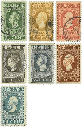 Holland 1913 - NVPH 90-96 - Stemplet