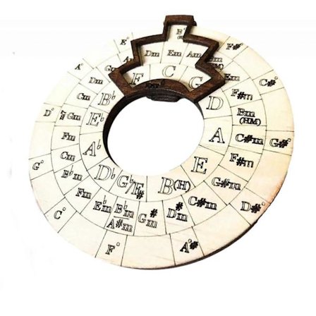 Træ Melodi Værktøj, Rund Kvintcirkel Hjul Melodi Akkord Værktøj Musik Transponering Tilbehør Træ Akkord Hjul til Musikere Musikalske Begyndere Sang