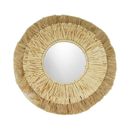 Firkantet søgræsspejl, naturlig finish, 70x70 cm