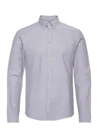 Oxford Superflex Shirt L/S Skjorta Casual Grå Lindbergh