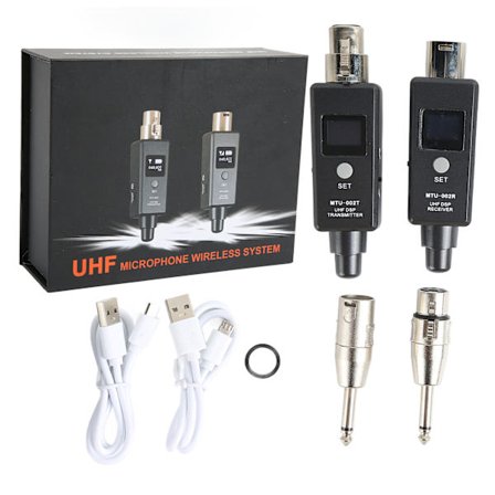 Trådløst mikrofonsystem XLR-sender modtageradapter til dynamisk mikrofon