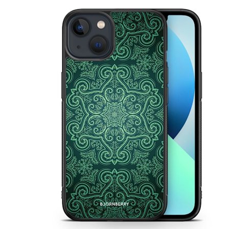 Bjornberry Skal iPhone 13 Mini - Grön Retromönster