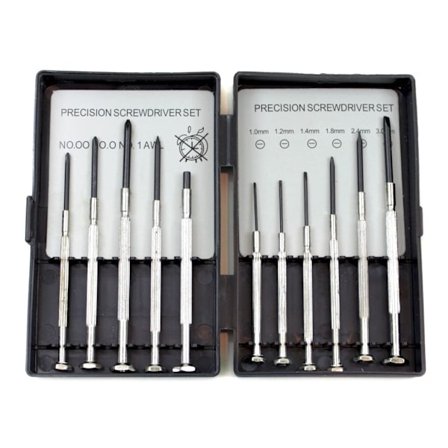 Urmakare set, 11 delar, precisionsmekaniska verktyg