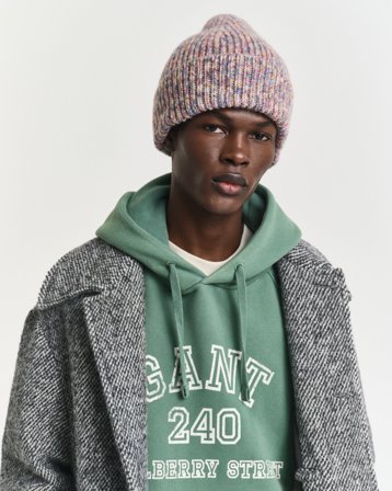 GANT Herren Mehrfarbige gerippte Beanie (ONE SIZE) Mehrfarbig