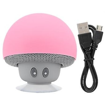 Mini Bluetooth Trådlös Portabel Svamp Högtalare Subwoofer Med Sugkopp Funktion (Rosa)