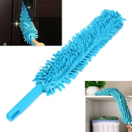 16" Flexibel Microfiber Car Scrub Borste Plast Handtag Hjul Was