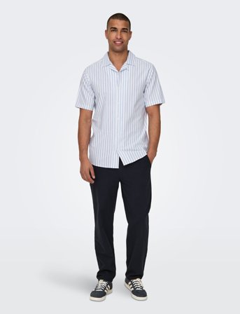 ONLY & SONS Onssinus Loose 0007 Cot Lin Pant Noos - Navy - XS