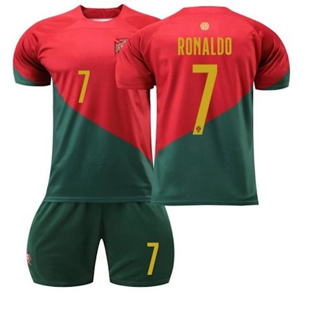fotbollströja fotbollskläder barn Portugal World Cup Home Kit Cr