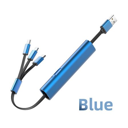 USB latauskaapeli Micro USB Type-C 3A 3-in-1 -liitäntään