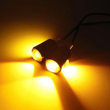CDQ 2kpl Universaalimoottoripyörän LED Mini Vilkut vilkut Keltainen
