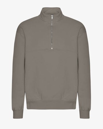 Organic Quarter Zip - Misty Brown