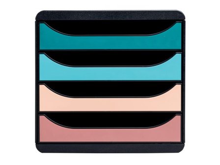 EXACOMPTA Skrivbordsbyrå Skandi 4 lådor - Lyreco - Kontorsmaterial - Till skrivbordet - Blankettfack och Boxar