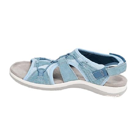 Stöd för kvinnor och mjuka, justerbara sandaler med rund tå med krok-och-ögla-design sommarstrandtillbehör black 38